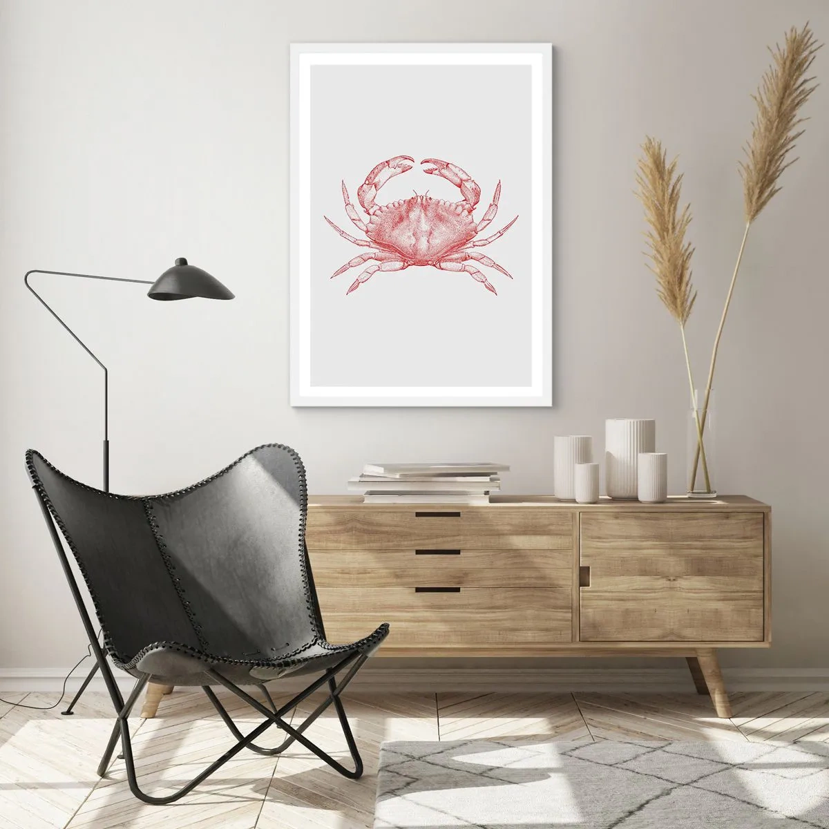 Affiche dans un cadre blanc - Poster - Le crabe des crabes - 61x91 cm