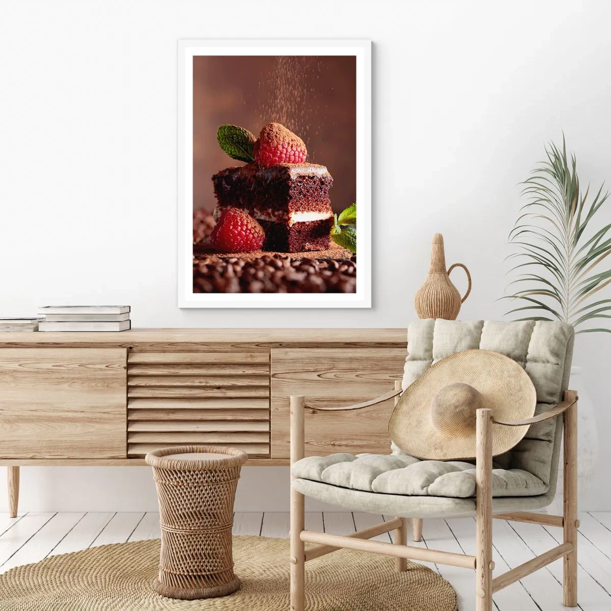 Affiche dans un cadre blanc - Poster - La vie est douce - 61x91 cm