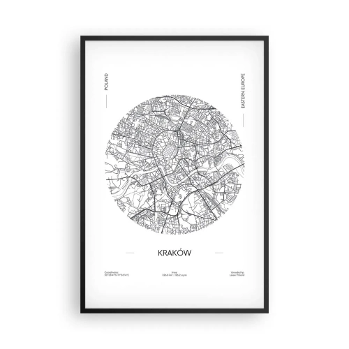 Affiche dans un cadre noir - Poster - Anatomie de Cracovie - 61x91 cm