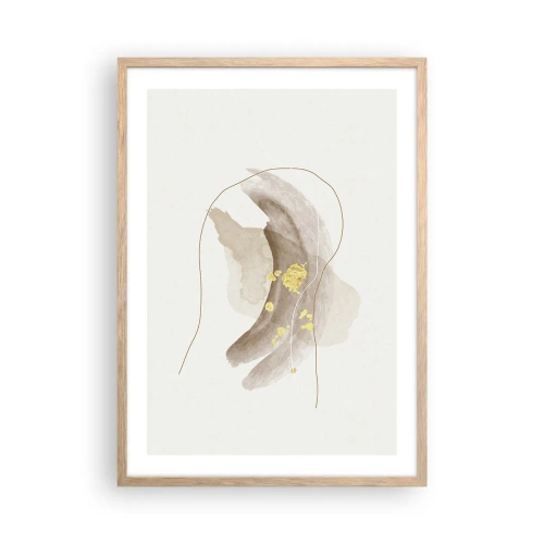 Affiche dans un chêne clair - Poster - rencontré dans l'espace - 50x70 cm