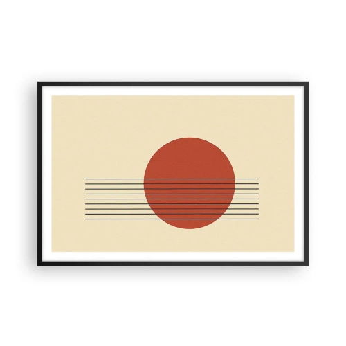 Affiche dans un cadre noir - Poster - Aux alentours et plus loin - 91x61 cm