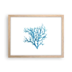 Affiche dans un chêne clair - Poster - Filigrane nautique - 40x30 cm