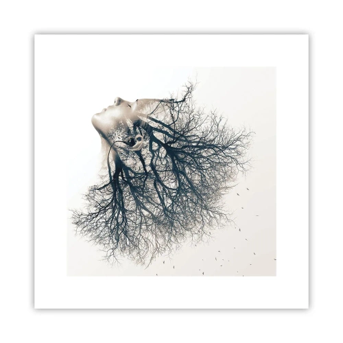 Affiche - Poster - Écouter le murmure des arbres - 30x30 cm