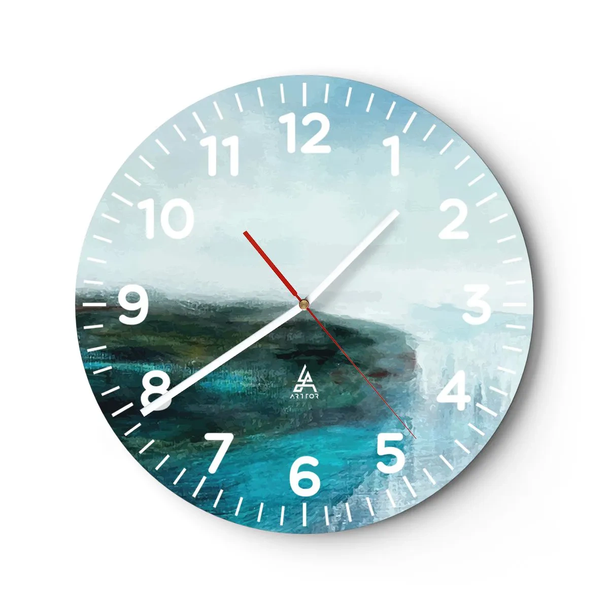 Horloge murale - Pendule murale - Abstraction nautique - 40x40 cm