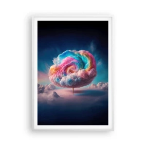 Affiche dans un cadre blanc - Poster - Le rêve d'un parc d'attractions - 70x100 cm