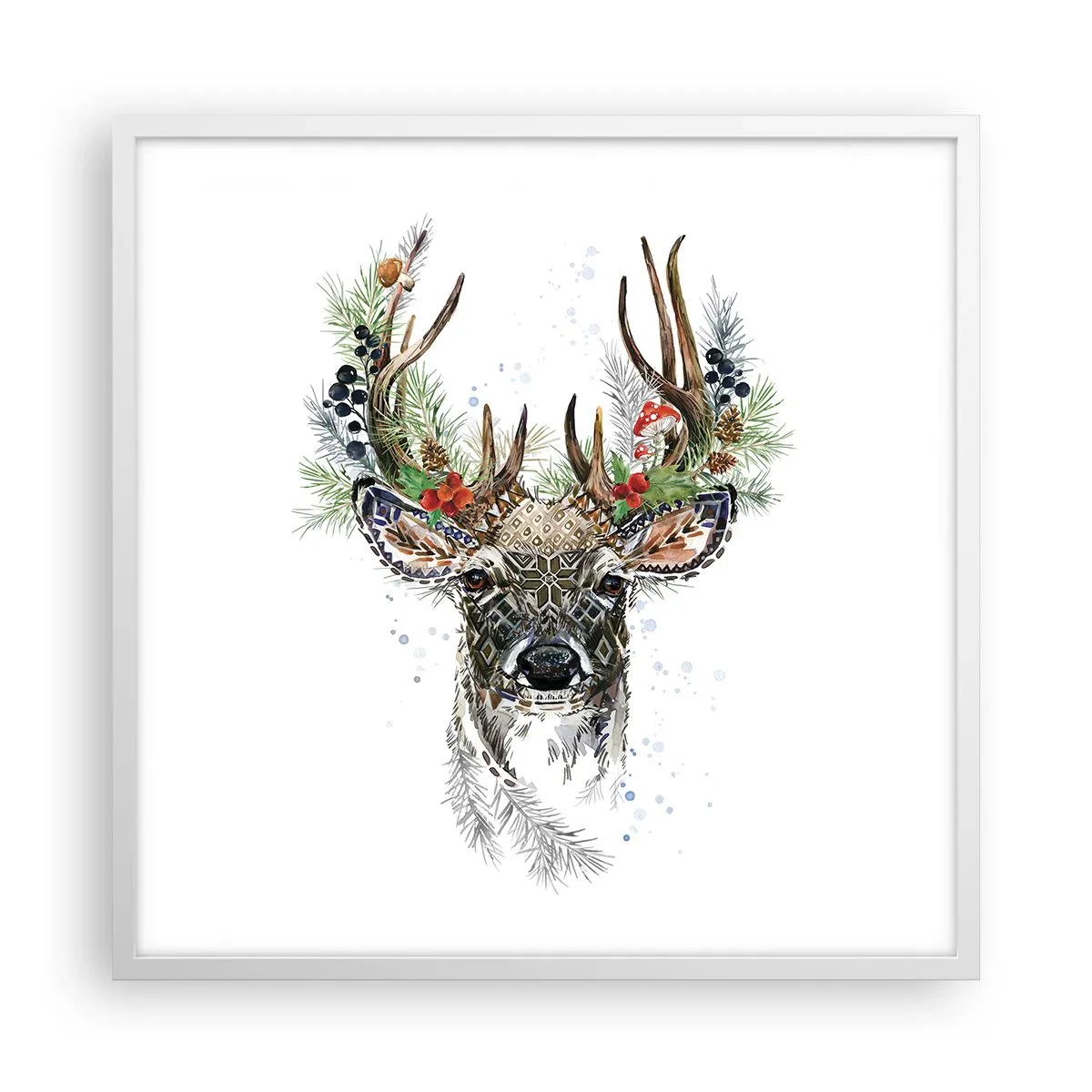 Affiche dans un cadre blanc - Poster - En robe de fête - 60x60 cm