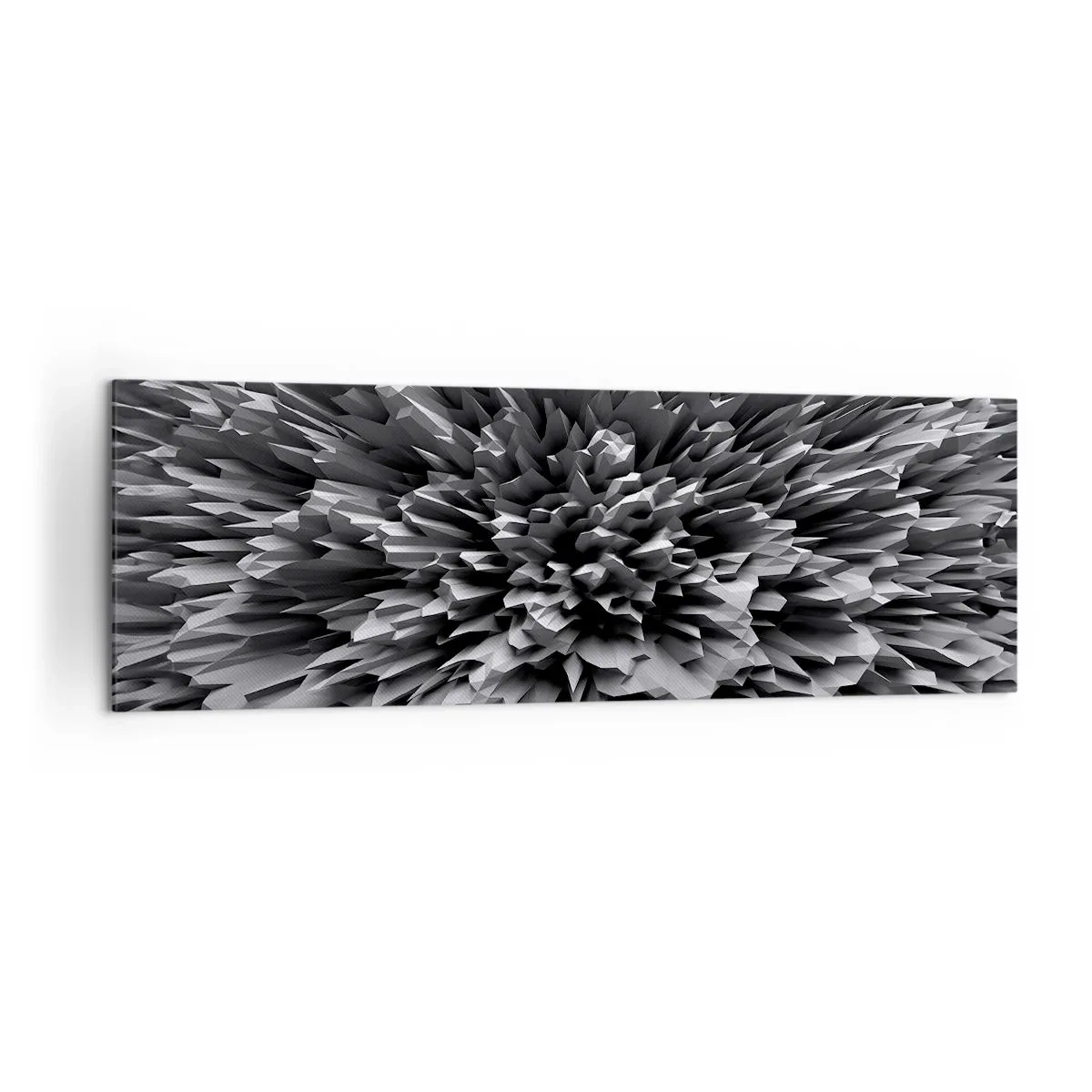 Impression sur toile - Image sur toile - Structure abstraite en nuances de gris - 160x50cm - Ça ne peut pas être plus dur que ça - Décoration murale moderne pour le salon et la chambre ARTTOR