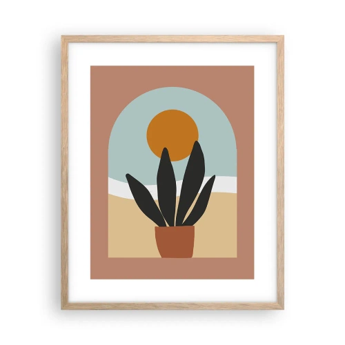 Affiche dans un chêne clair - Poster - Petits bonheurs - 40x50 cm