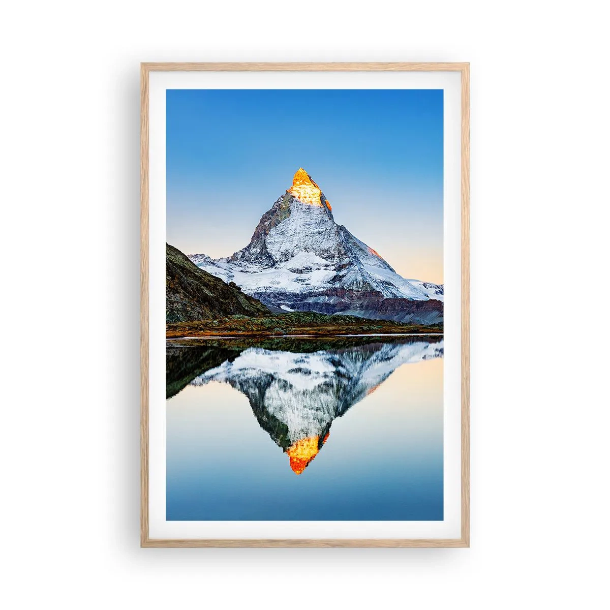 Affiche dans un chêne clair - Poster - Deux mondes - 61x91 cm