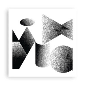 Affiche - Poster - Angles et ovales - 60x60 cm