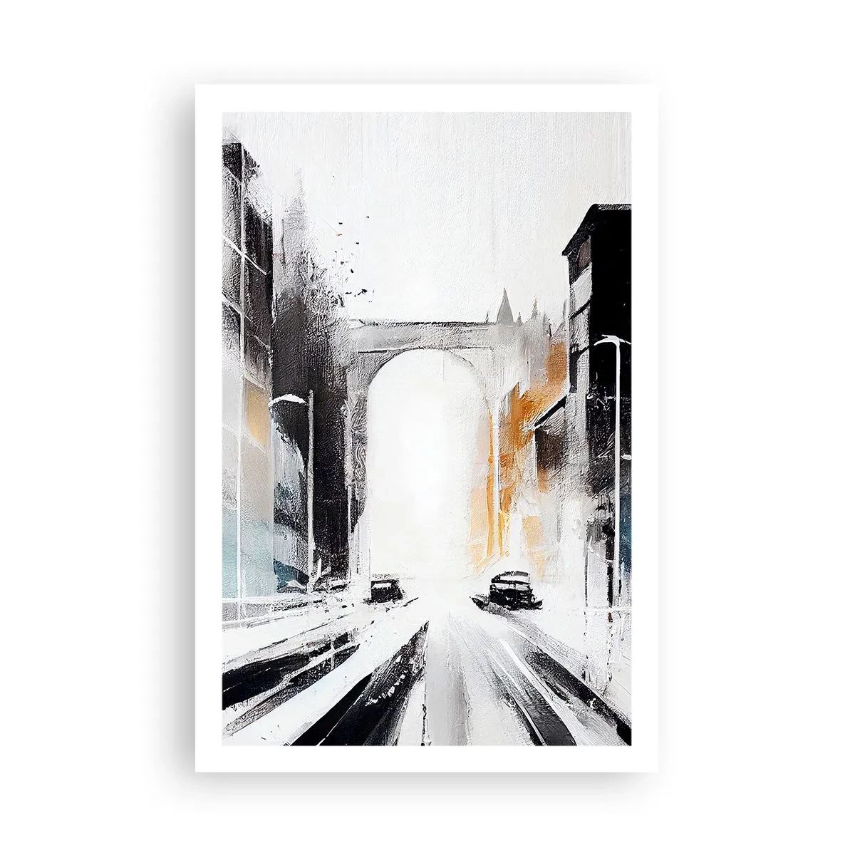 Affiche - Poster - Étude de ville : architecture et mouvement - 61x91 cm