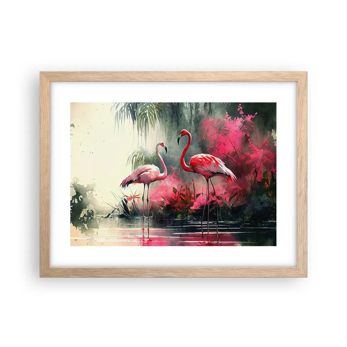 Affiche dans un chêne clair - Poster - Une leçon de grâce naturelle - 40x30 cm