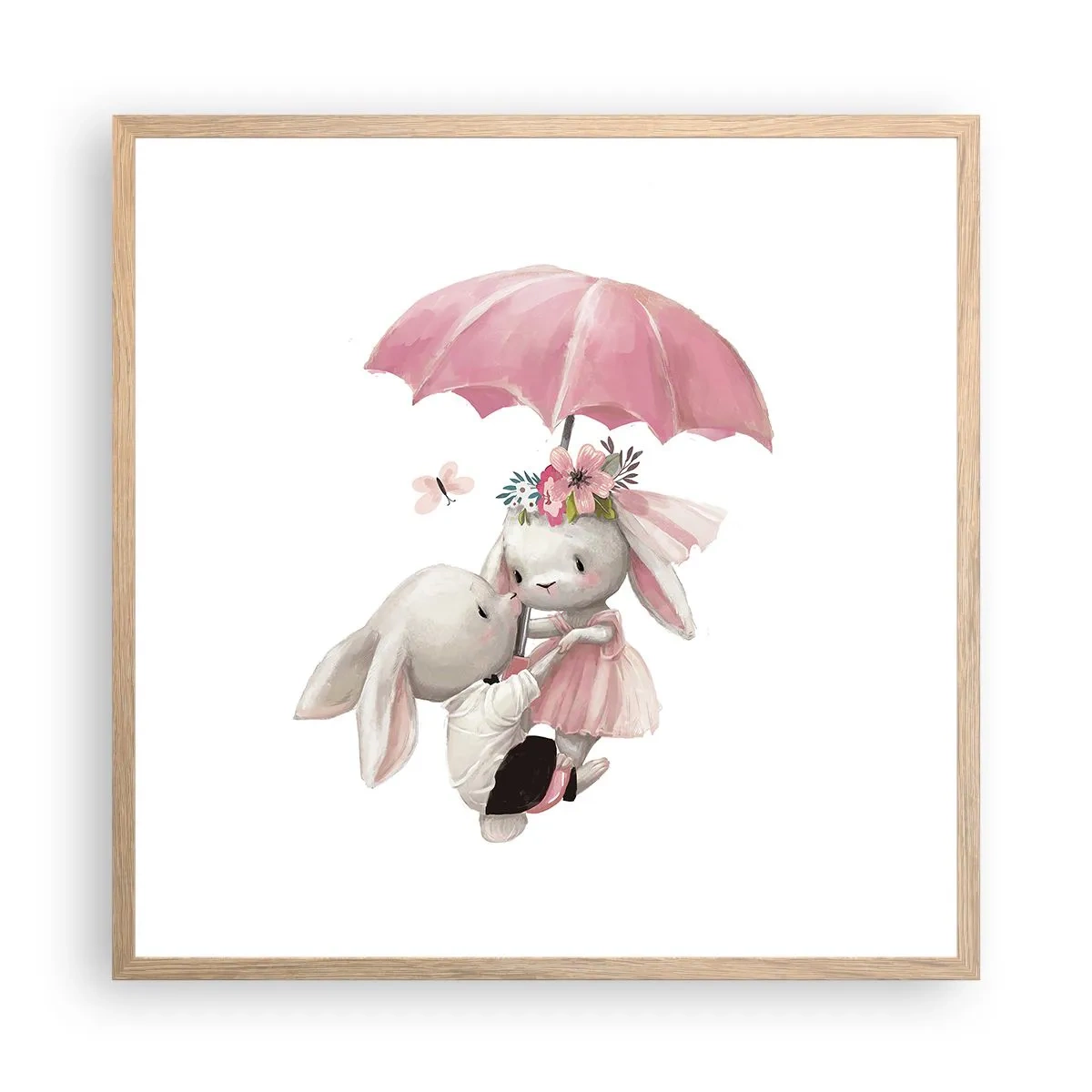 Affiche dans un chêne clair - Poster - C'est ça l'amour - 60x60 cm