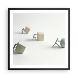 Affiche dans un cadre noir - Poster - Rien que la vie - 60x60 cm