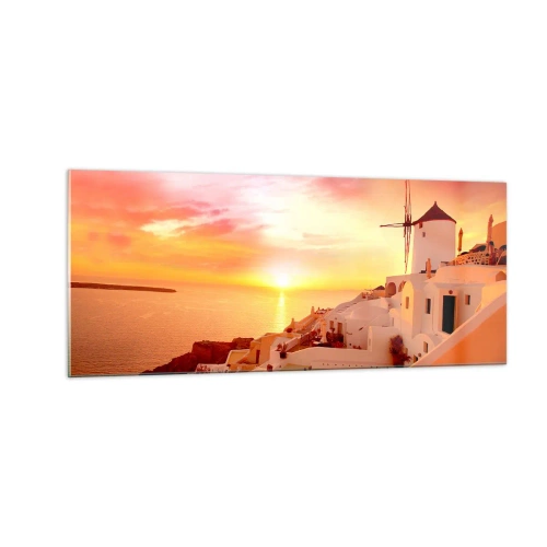 Impression sur verre - Image sur verre - Fondre en blanc et or - 100x40 cm