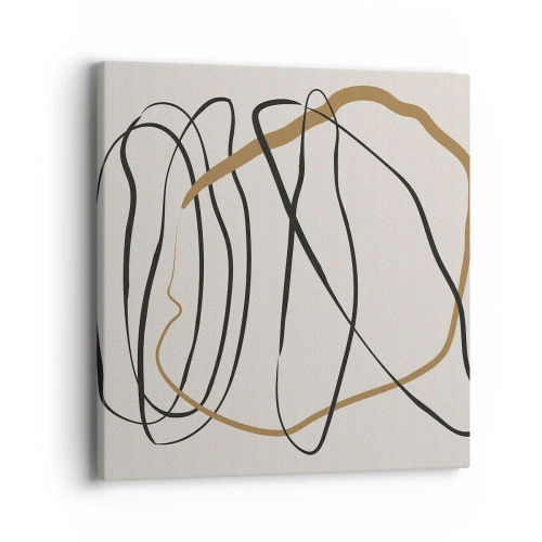 Impression sur toile - Image sur toile - Composition – danse en boucle - 40x40 cm