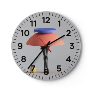 Horloge murale - Pendule murale - Composition surréaliste - 40x40 cm