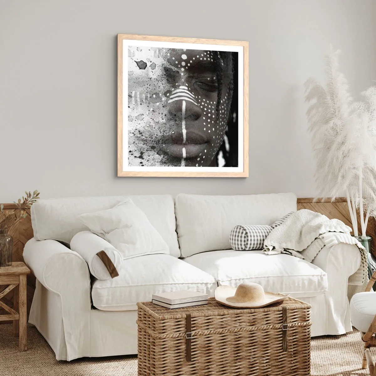 Affiche dans un chêne clair - Poster - Découvrez l'esprit primal - 40x40 cm