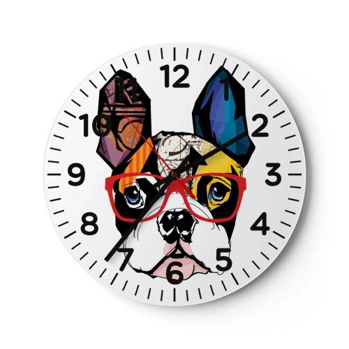 Horloge murale - Pendule murale - Intellectuel - 40x40 cm