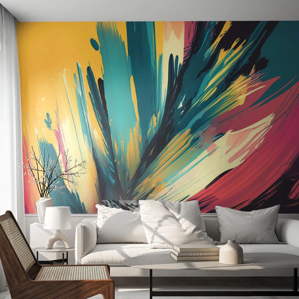 Papier Peint Photo Standard Eco - Composition – une explosion de joie - Abstractionnisme, Morceau, Moderne - 150x105 cm