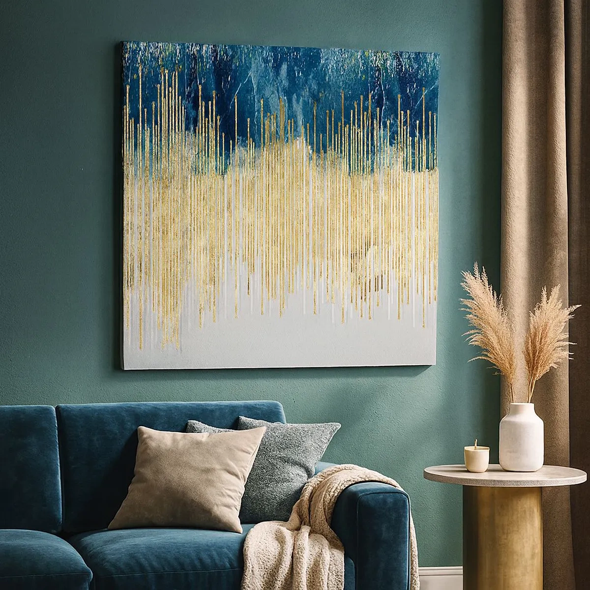 Impression sur toile - Image sur toile - Bordure dorée - 30x30 cm