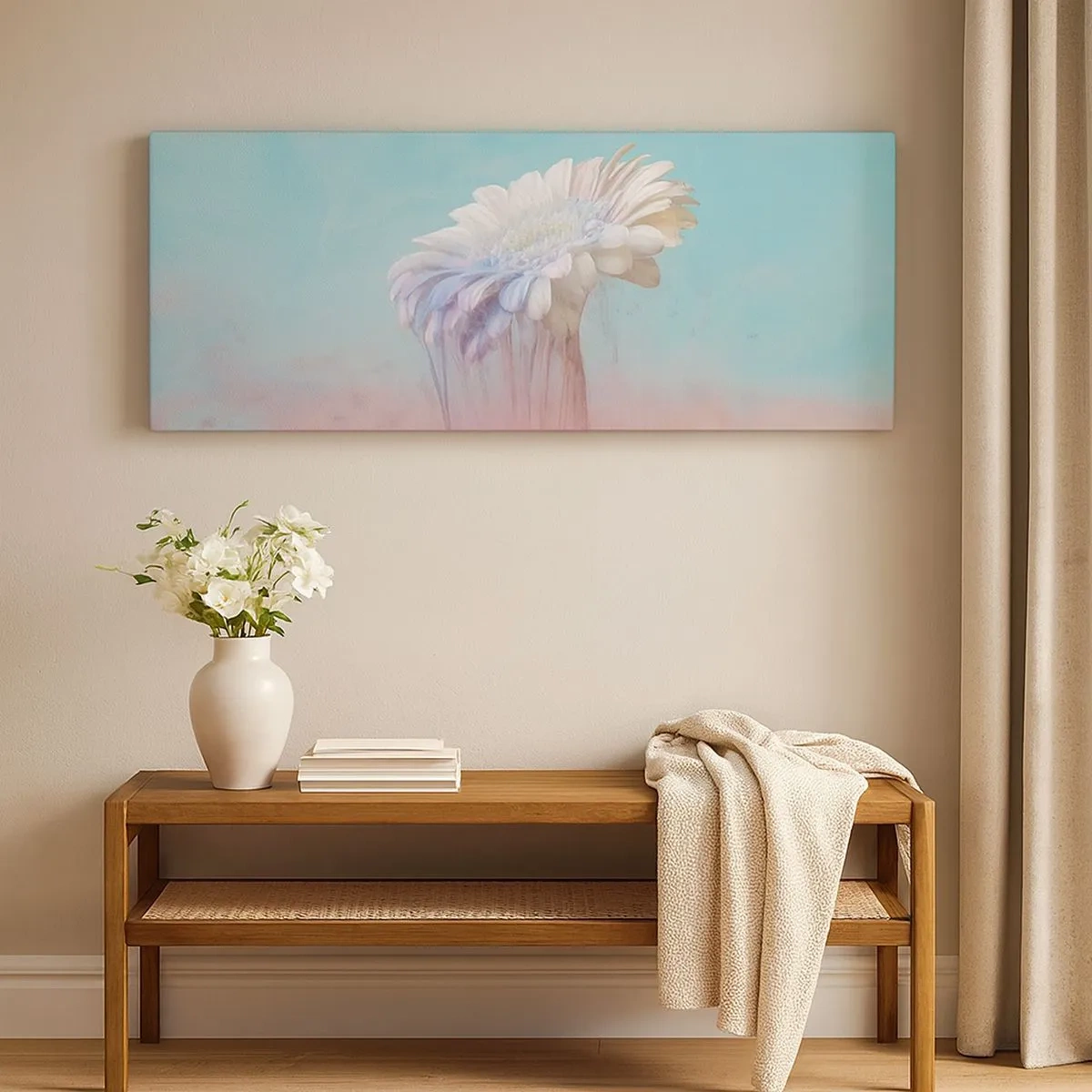 Impression sur toile - Image sur toile - Le monde souterrain des fleurs - 100x40 cm