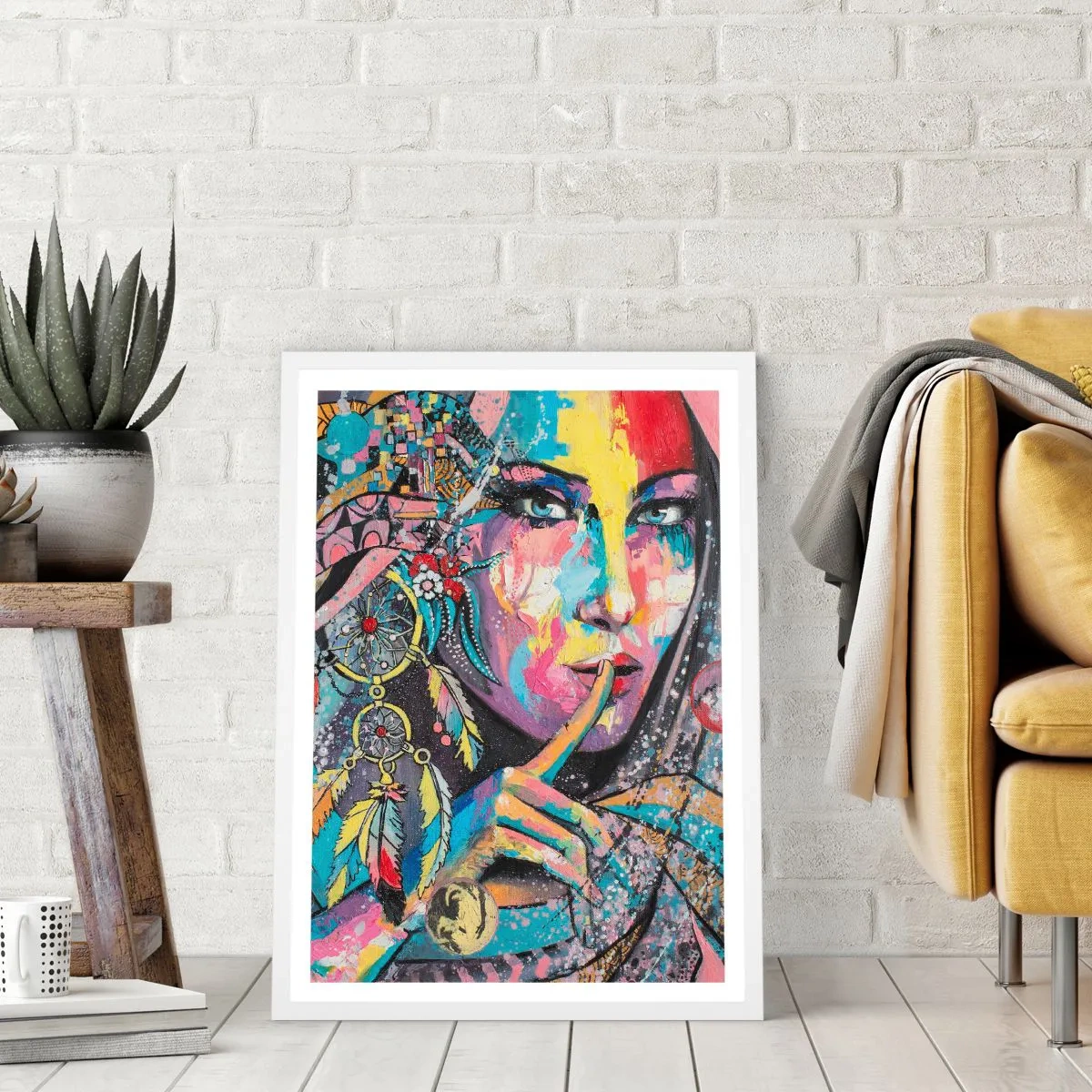 Affiche dans un cadre blanc - Poster - Taisez-vous jusqu'à ce que vous compreniez - 61x91 cm