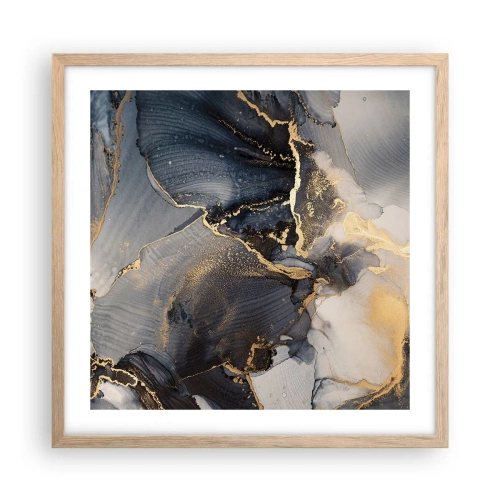Affiche dans un chêne clair - Poster - La vie de la pierre - 50x50 cm