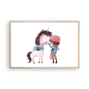 Affiche dans un chêne clair - Poster - Histoire d'hiver - 91x61 cm