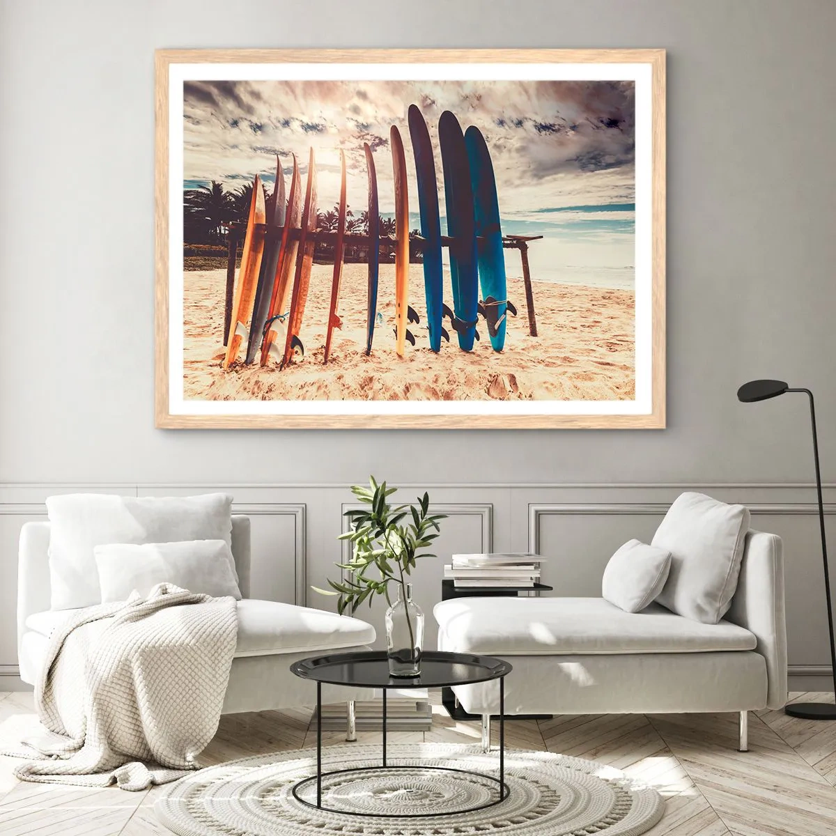 Affiche dans un chêne clair - Poster - Bonne nuit, à demain - 50x40 cm