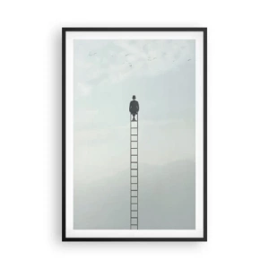 Affiche dans un cadre noir - Poster - Se soulever au-dessus - 61x91 cm