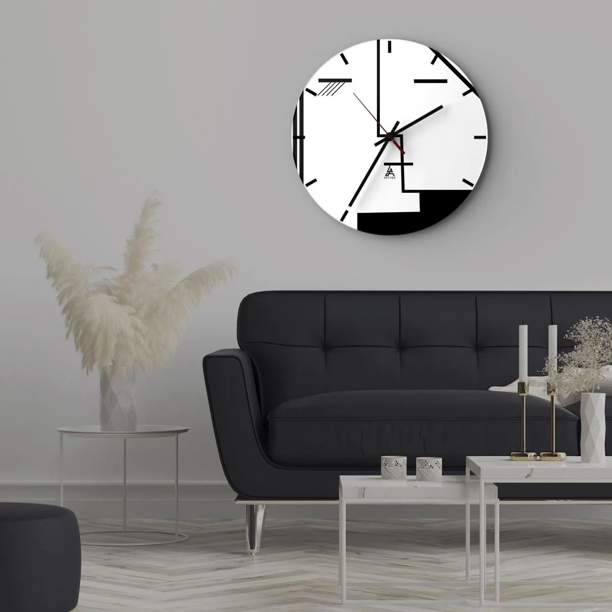 Horloge murale - Pendule murale - Juste un baiser - 40x40 cm