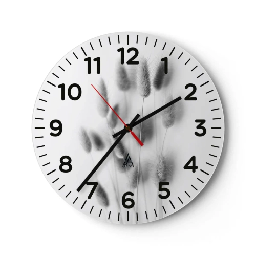 Horloge murale - Pendule murale - Son herbe duveteuse - 30x30 cm