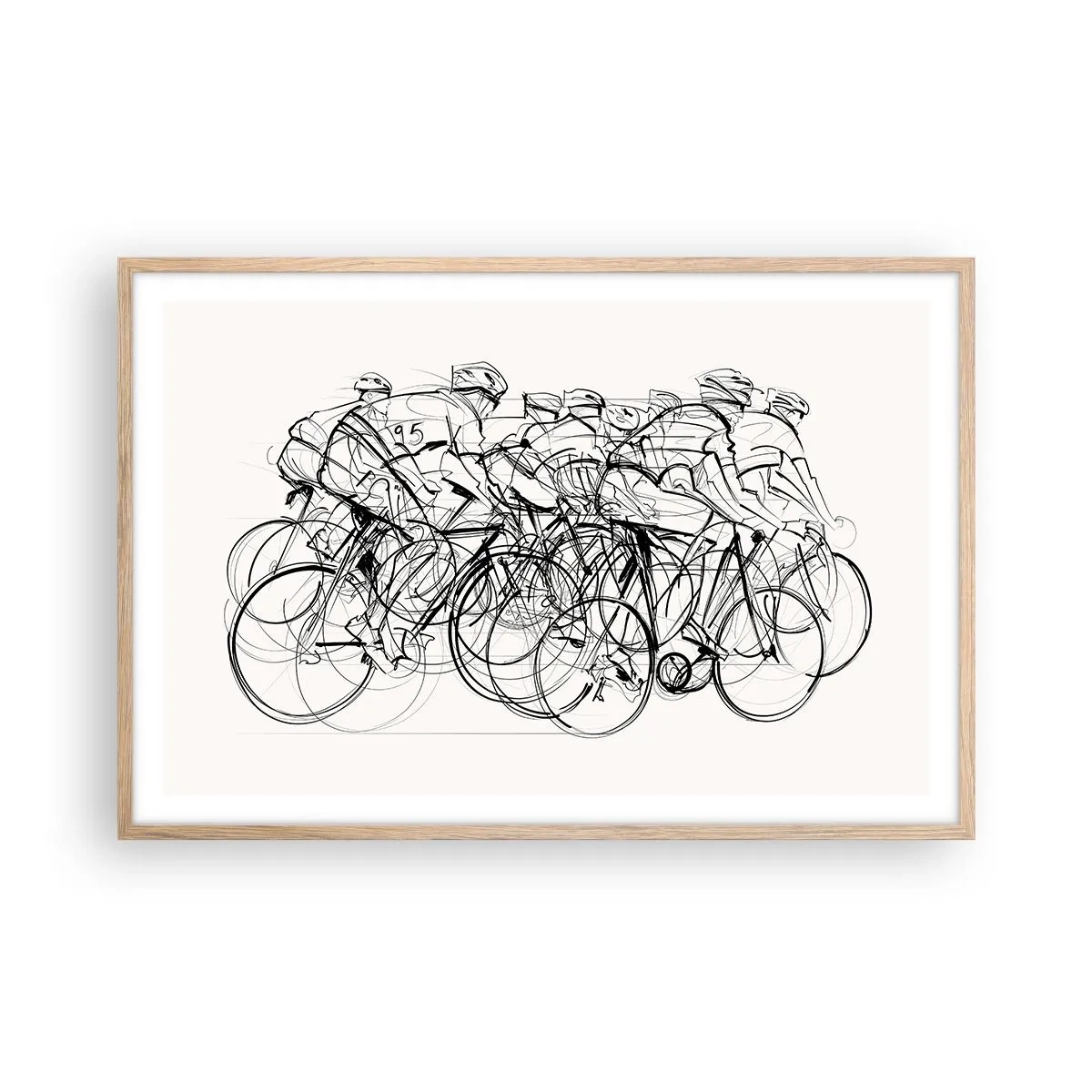 Affiche dans un chêne clair - Poster - Ensemble en équipe - 91x61 cm