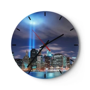 Horloge murale - Pendule murale - Atteindre le ciel avec la lumière - 40x40 cm