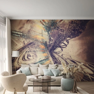 Papier Peint Autocollant Deluxe Sticker - En grande hâte - Abstraction, Morceau, Graphique - 200x140 cm