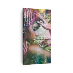 Impression sur toile - Image sur toile - Dame Nature dans la jungle - 55x100 cm