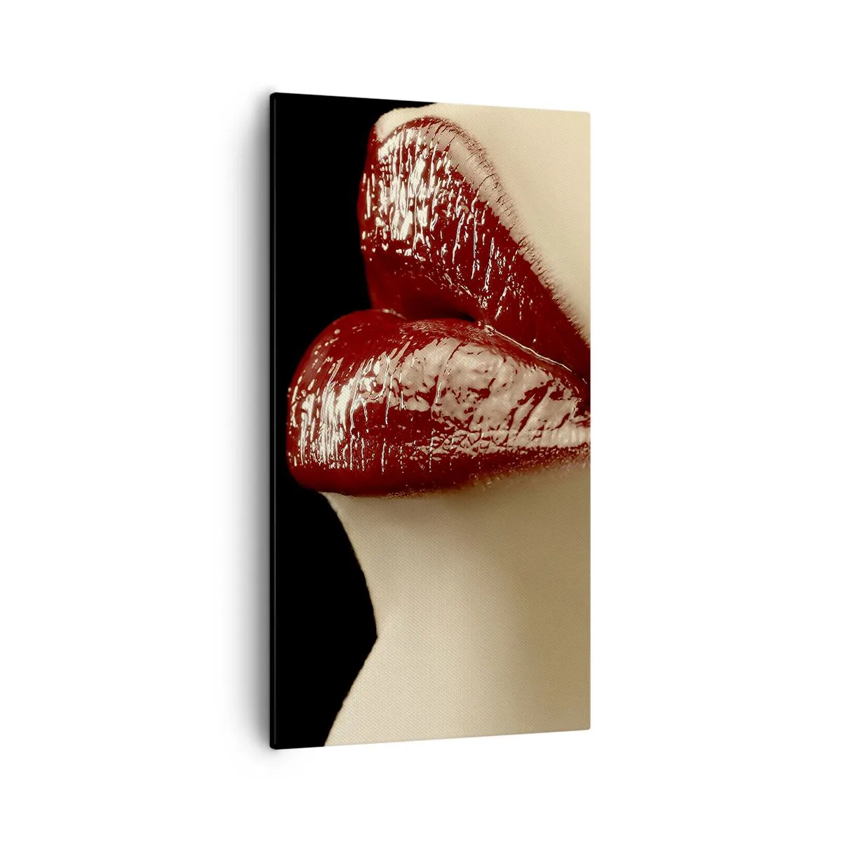 Impression sur toile - Image sur toile - Sensualité et brillance du carmin - 55x100 cm