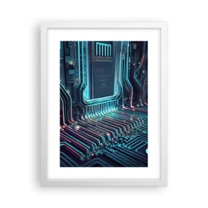 Affiche dans un cadre blanc - Poster - Je pense comme ça… - 30x40 cm