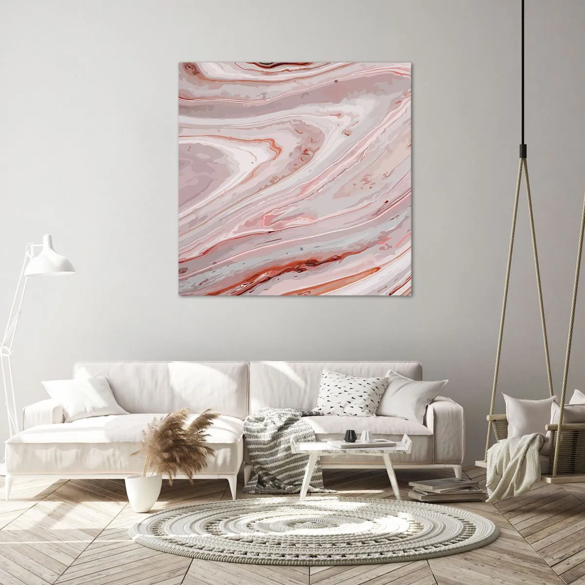 Impression sur toile - Image sur toile - Rose liquide - 40x40 cm