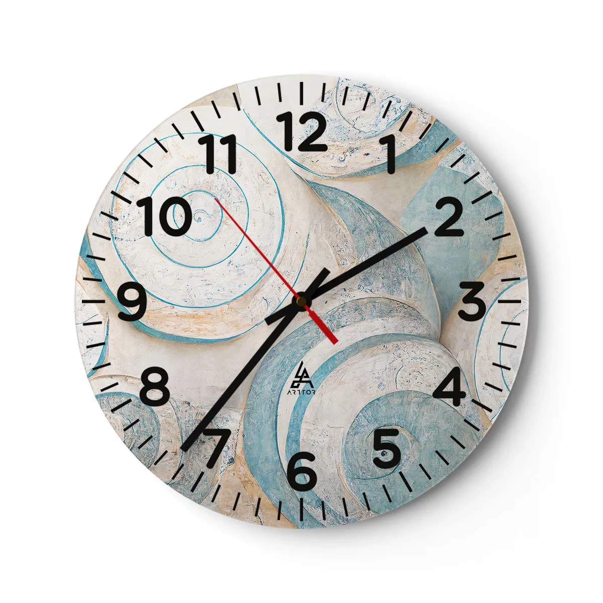 Horloge murale - Pendule murale - Que cache la coque ? - 40x40 cm
