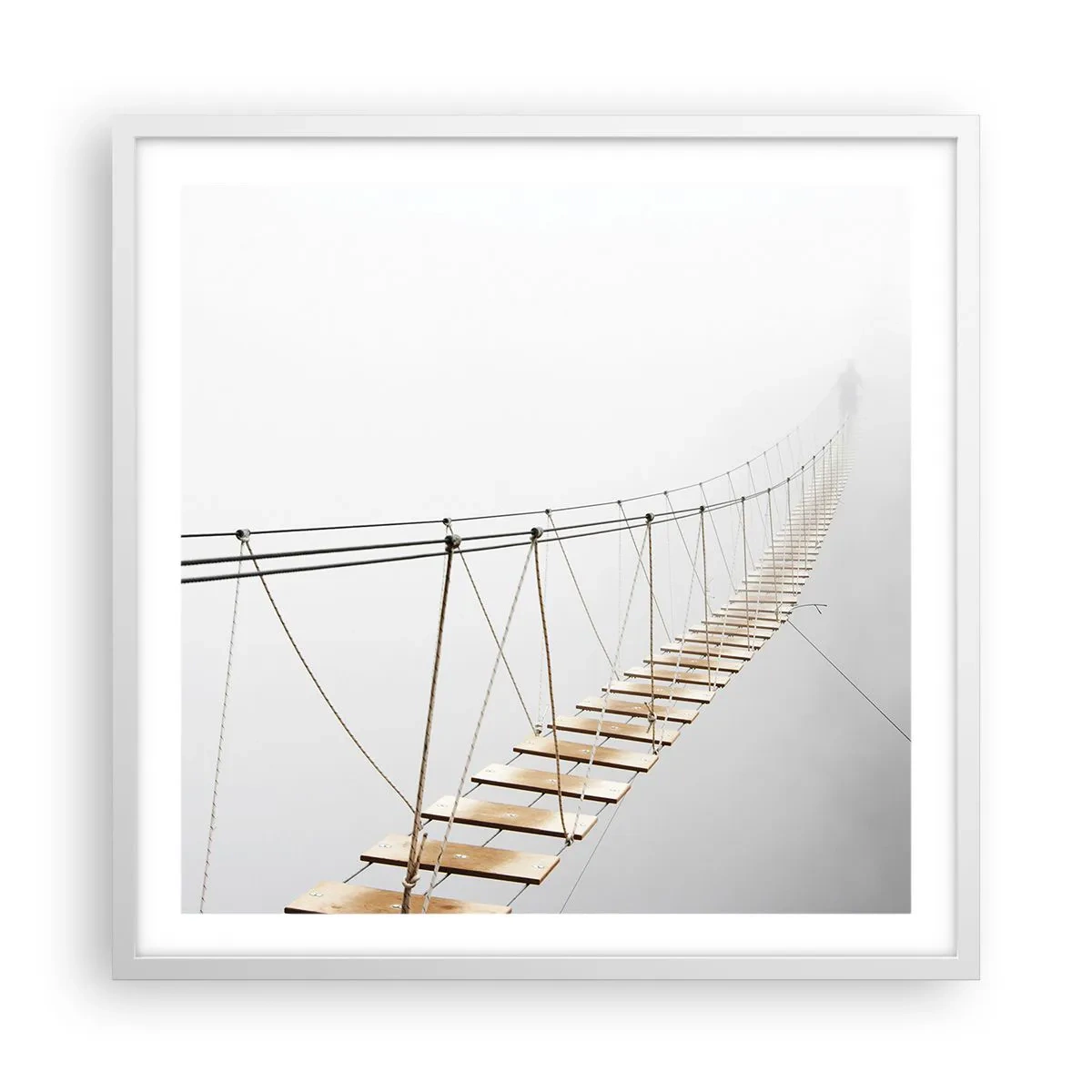 Affiche dans un cadre blanc - Poster - Où cela va-t-il te mener? - 60x60 cm