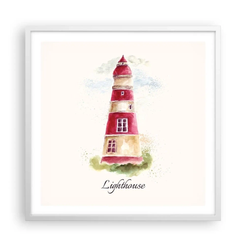 Affiche dans un cadre blanc - Poster - Il y a toujours beau temps autour - 60x60 cm