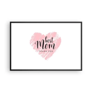 Affiche dans un cadre noir - Poster - Toujours au bon moment - 91x61 cm