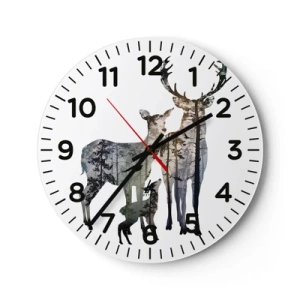 Horloge murale - Pendule murale - Photographie de famille - 40x40 cm