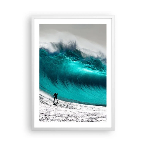 Affiche dans un cadre blanc - Poster - Challenge accepté - 50x70 cm