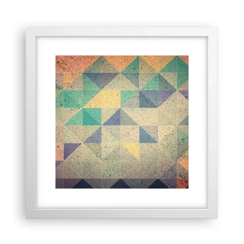 Affiche dans un cadre blanc - Poster - République des triangles - 30x30 cm