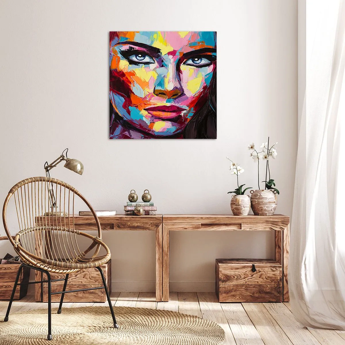 Impression sur toile - Image sur toile - L'âme aussi est colorée - 70x70 cm