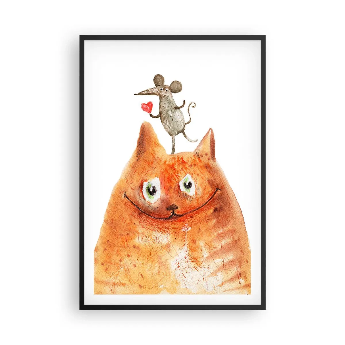 Affiche dans un cadre noir - Poster - Amour paradoxal - 61x91 cm