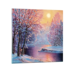 Impression sur verre - Image sur verre - Couleurs d'hiver - 70x70 cm